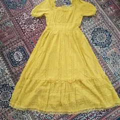 新品!!マスタードイエローロングワンピース