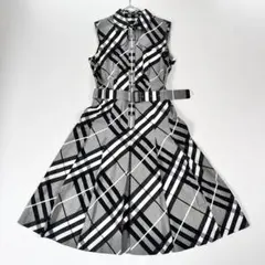 バーバリーロンドン シャツワンピース ノバチェック ベルト グレー 40