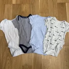 NEXT・ユニクロ半袖肌着4枚セット ロンパース12-18ヶ月(80〜90)