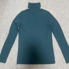 UNIQLO メリノリブタートルネックセーター XL グリーン