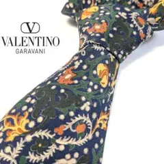 極美品✨VALENTINO GARAVANI ブランドネクタイ 花柄 シルク