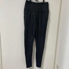 レギンスパンツ【S】フェイクレザー ブラック ストレッチ ハイウエスト 裏起毛