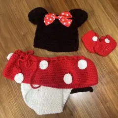ミニーマウス風ベビーコスチュームセット