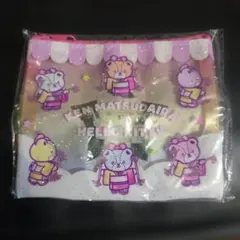 マツケンサンバ　ハローキティ　クリアラメポーチ　タイニーチャム