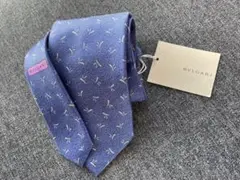 【新品未使用】BVLGARI ネクタイ 青