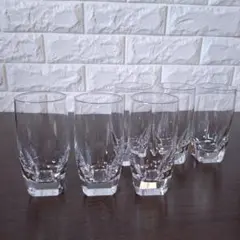 ♦HOYAクリスタル　４面Qカット　タンブラーグラス　 6個セット