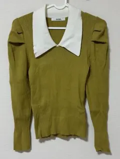 Sustainableカラーデザインニットプルオーバー【SNIDEL】