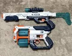 X-SHOTクールストライカーツインリボルバー&スコープ　ナーフ　セット