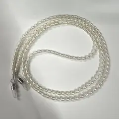 淡水パール 眼鏡チェーン メガネチェーン 白 約78.8㎝ ④