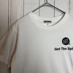 【美品】UNION 76 バックプリント  白 Tシャツ M モータースポーツのサムネイル