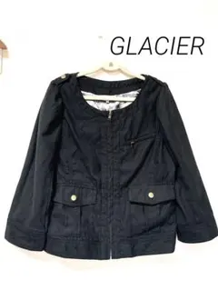 GLACIER【美品】ノーカラージャケット ブルゾン
