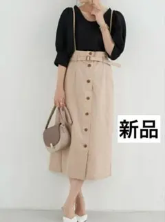 【新品】アースミュージック&エコロジー 2WAYサス付きナロースカート ピンク