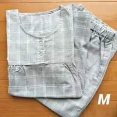 【未使用】さわやかサマーパジャマ チェック柄　Мサイズ