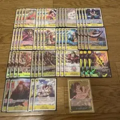 ワンピースカードゲーム 黄キッドデッキ　スリーブ付き