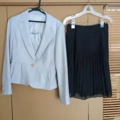 any sis フォーマル ライトグレー ジャケット ブラック スカート