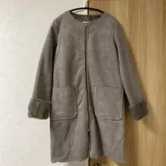 ルノンキュール ノーカラーフェイクムートンコート Mサイズ