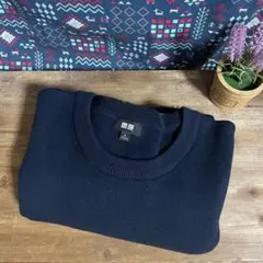 UNIQLO みらのりぶセーター ネイビー XL