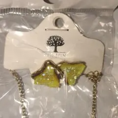 ネックレス ピアス セット ゴールド イエロー アクセサリー アクセ