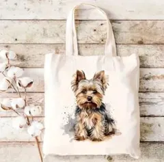 【写真1枚目】ヨークシャーテリア 大人可愛い トートバッグ 両面プリント