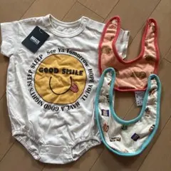 BREEZE ロンパース スタイ2枚セット 70