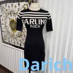 Darich DARLING RICH ロゴニットワンピース 半袖　ダーリッチ