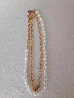 JEANASIS ヘンケイパール2レンネックレス ゴールド