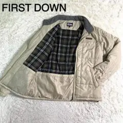 FIRST DOWN グレージュカラー ジップアップ ジャケット