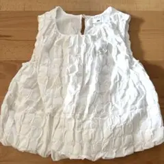 H&M キッズ　ノースリーブ トップス ホワイトのサムネイル