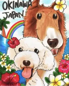 カワイイ似顔絵オーダー　文字無料　夏