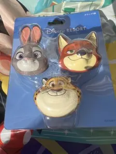 ズートピア　ニック　ジュディ　クロウハウザー　クリップセット　　ZOOTOPIA