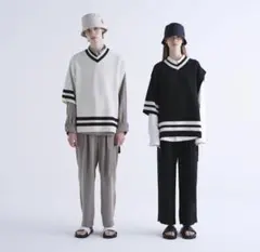 クルニ 24SS バイカラーメッシュ ニット カットソー soe エトセンス 