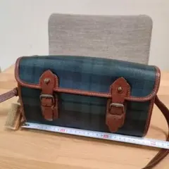 美品　ポロラルフローレン ショルダーバッグ チェック レザー PVC　90年代