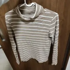無印良品　ストライプ タートルネック Mサイズ