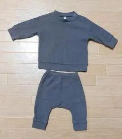 60～70cm　美品 トレーナーとボトムスのセットアップ 　ワッフル風