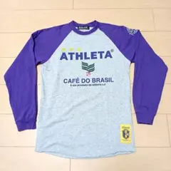 【美品】アスレタ 長袖 Tシャツ M 紫灰 ロンT シャツ