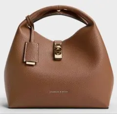 チャンス メタリックアクセントバケットバッグ チョコレート