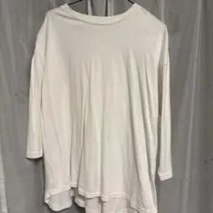 【美品】七分丈白Tシャツ（M）