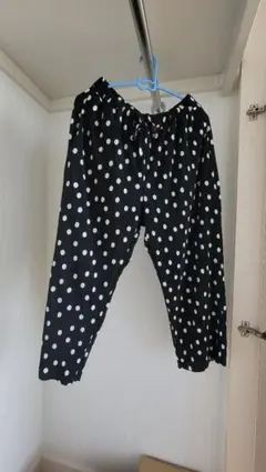 水玉模様 イージーパンツ M