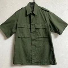 70s オランダ軍 フィールド シャツ ジャケット 半袖 HBT ヘリンボーン
