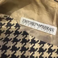 EMPORIO ARMANI 千鳥格子柄 ノースリーブ トップス