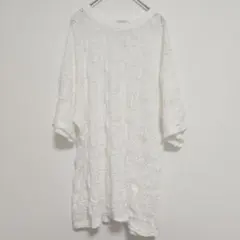 ジーナシス Tシャツ ホワイト レース トップス