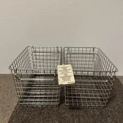 新品　無印良品 ステンレスワイヤーバスケット 1 2個セット