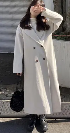 ロングコート アイボリー