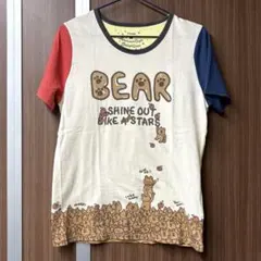 未使用★rough ラフ クマ柄 半袖Tシャツ レディースL 未使用 ベアーのサムネイル