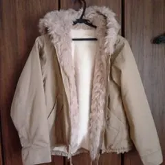 earth music&ecology フード付き裏ボアジャケット