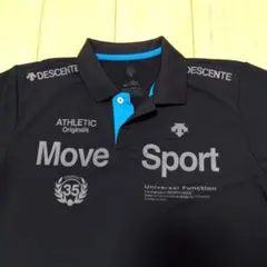 DESCENTE Move Sport ポロシャツ ブラック/ブルー