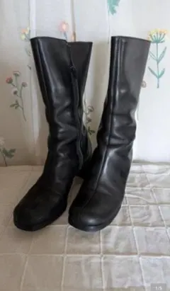 【極美品✨】ブーツ　ブラック　牛革　23cm