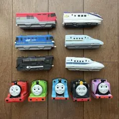 プラレールとトーマスの水鉄砲11個セット おふろで水あそびっこ他