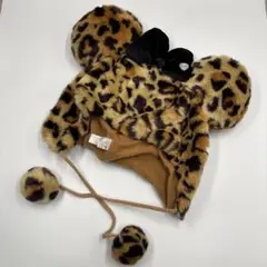 美品✨東京ディズニーリゾート ミニーちゃん ヒョウ柄　ファンキャップ 廃盤