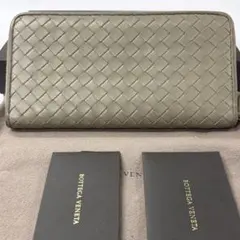 極美品 BOTTEGA VENETA 長財布 イントレチャート ラム 322 - メルカリ